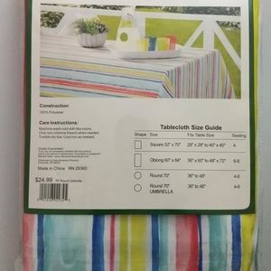 Round Umbrella Zipper Tablecloth 70 in